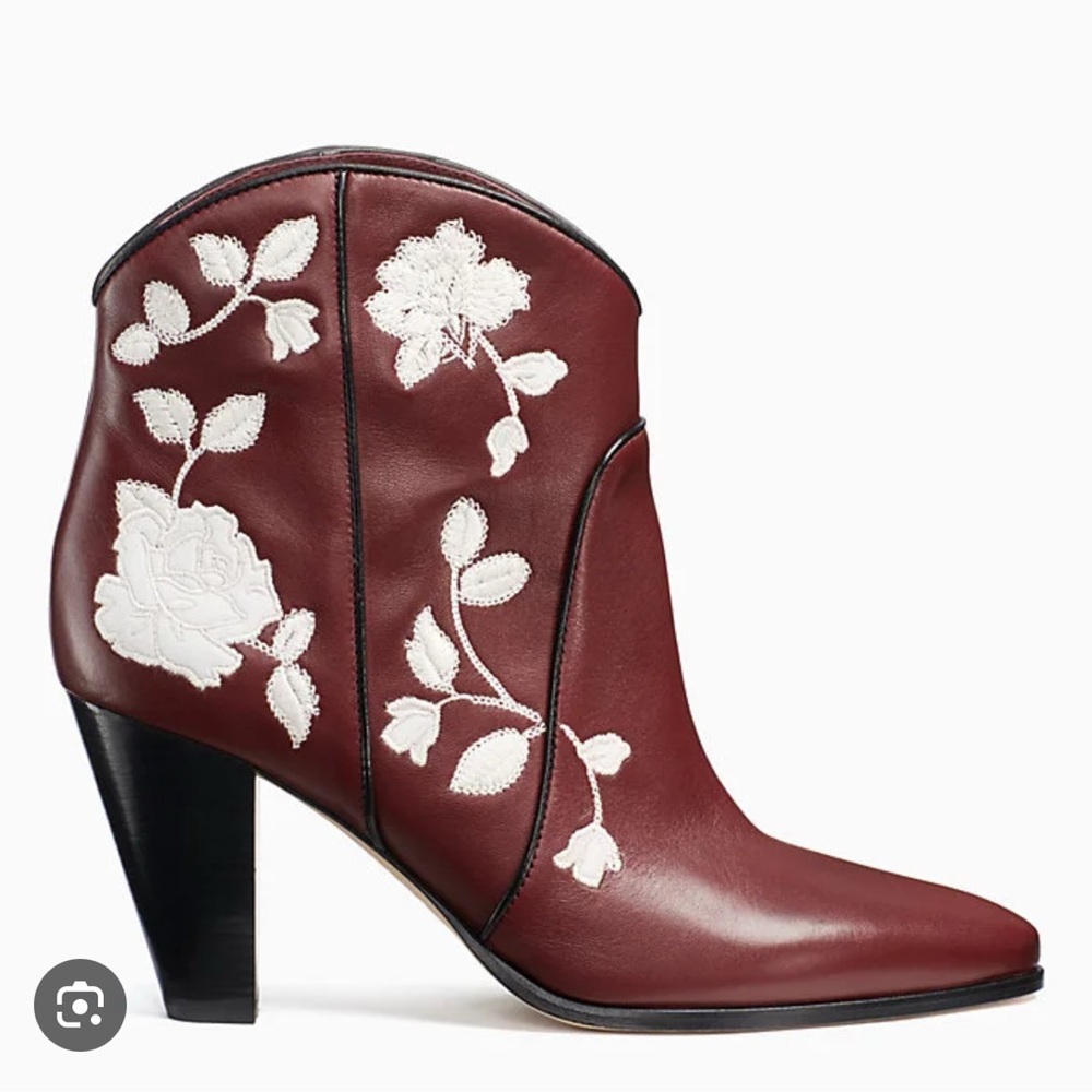 Kate Spade Burgundy Dalton Western Boots